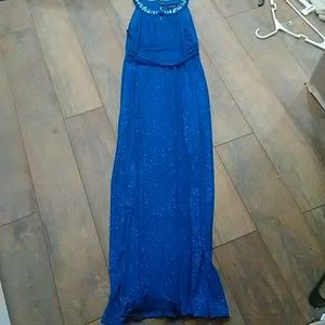 Gorgeous sparkly blue hoco prom dress